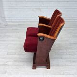 1950s, Danish theater armchairs, furniture velour, original condition.
