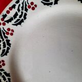 Flat, dessert, hollow plates and tureen in old earthenware