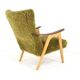 Two tone doodle armchair 'Wing'  fully restored unique upholstery wingback