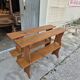 Set of 4 farm benches in old fir 1950s - 1m30