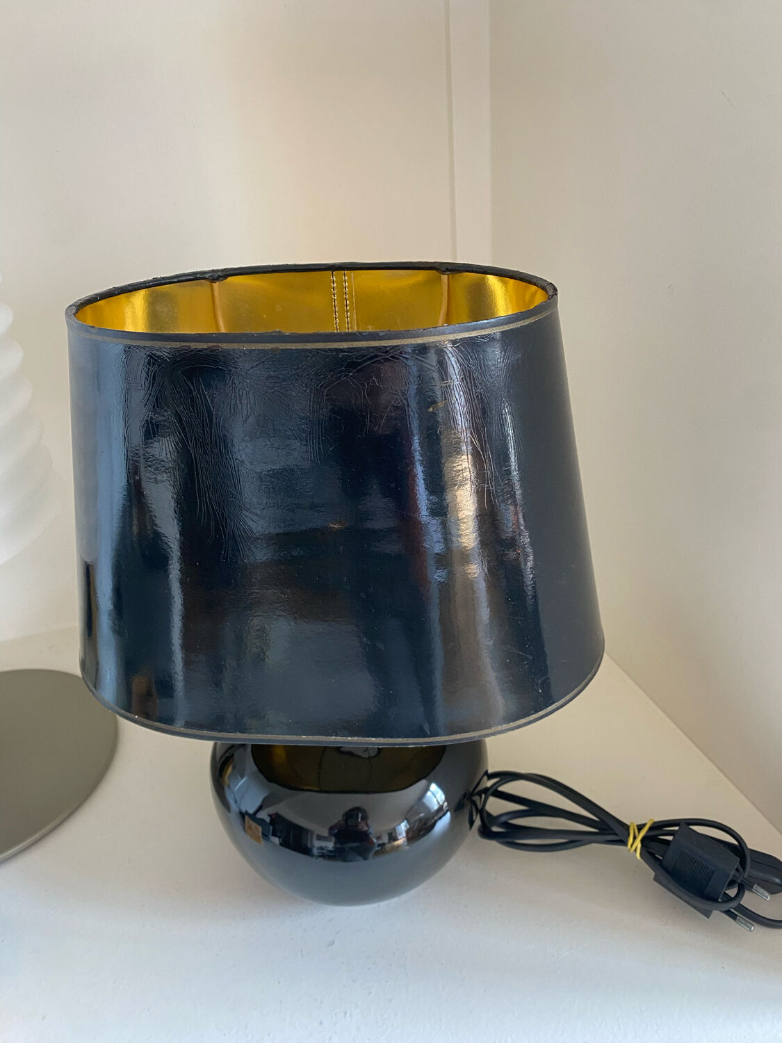 Black ceramic lamp max idlas antique