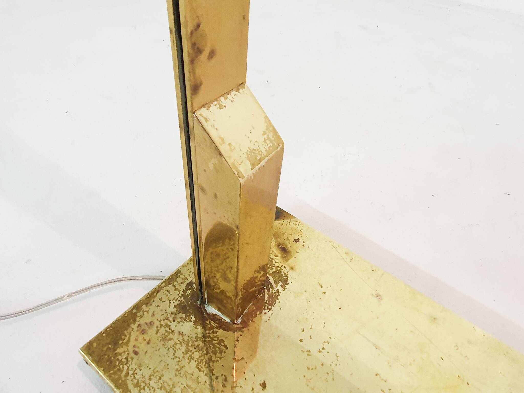 Heavy brass design floor lamp by Cassella, USA 1980's