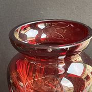 Vase balustre - cristal soufflé taillé