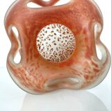 Vase verre marbré mat