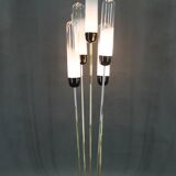 Mid-Century Modern Reed Floor Lamp Murano Glass Metal by Mazzega, Italy, 1970s
