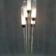 Lampadaire en roseau moderne du milieu du siècle en verre de Murano et métal par Mazzega, Italie, années 1970