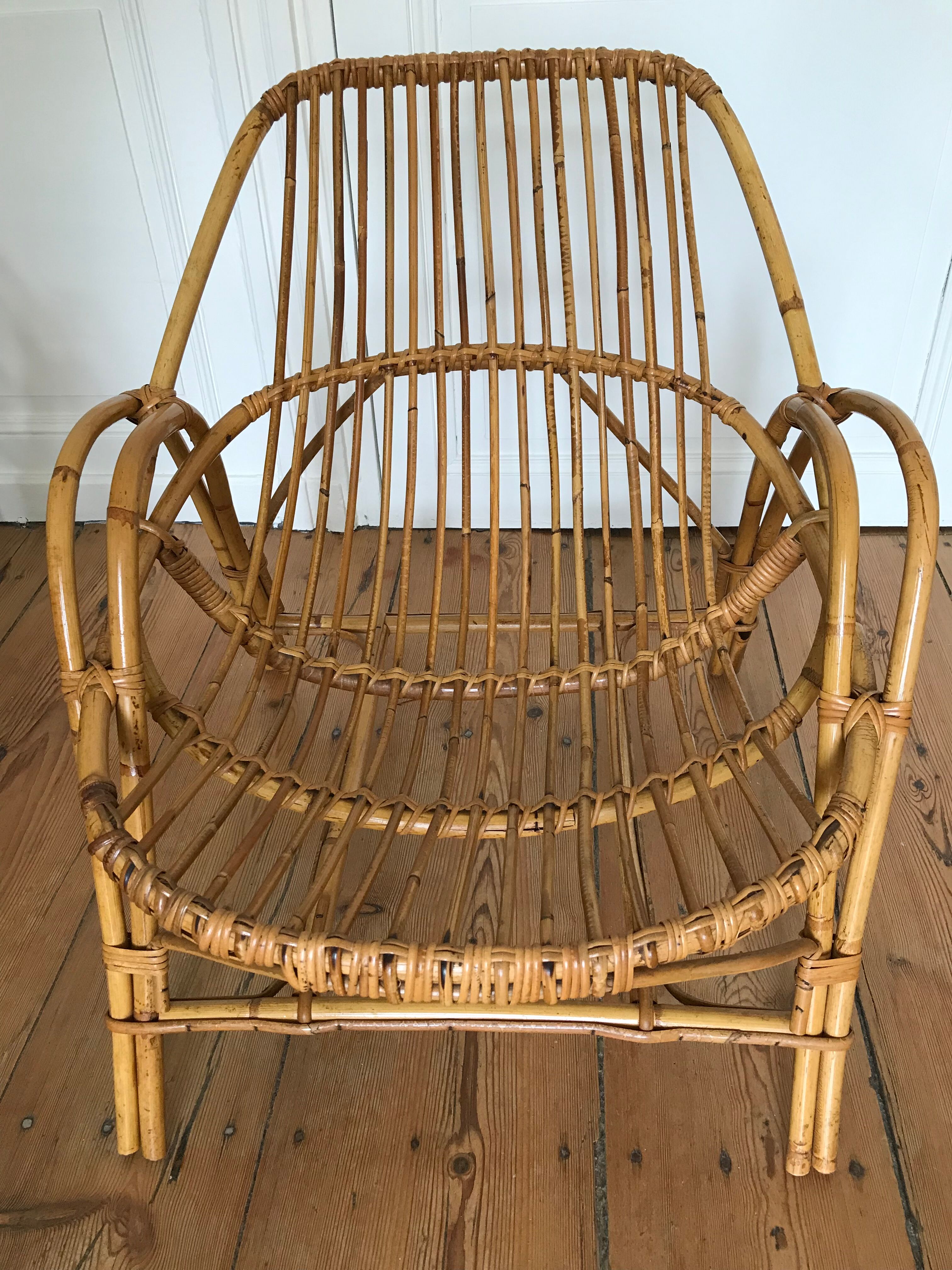 Pair of armchairs Basket Adult rattan