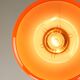 Suspension italienne vintage en verre orange et laiton