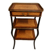 Table d'appoint antique Napoléon 3 avec marqueterie