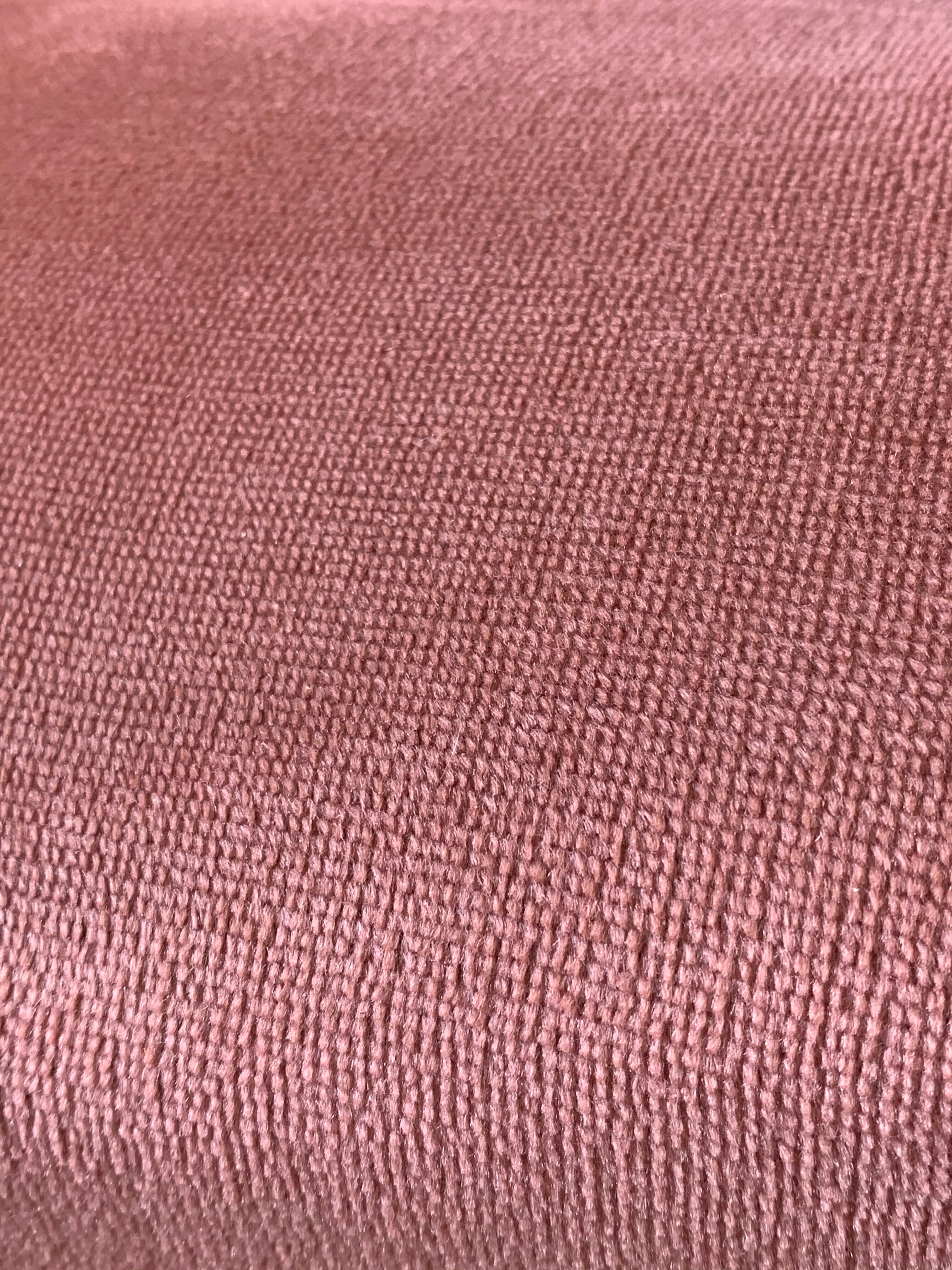 Pink velvet padded toad chair