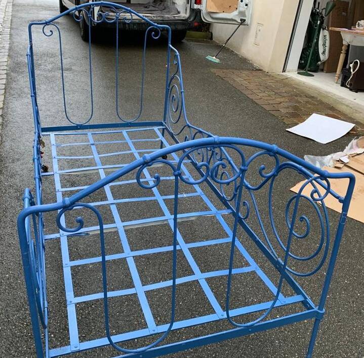 Wrought iron adult bed