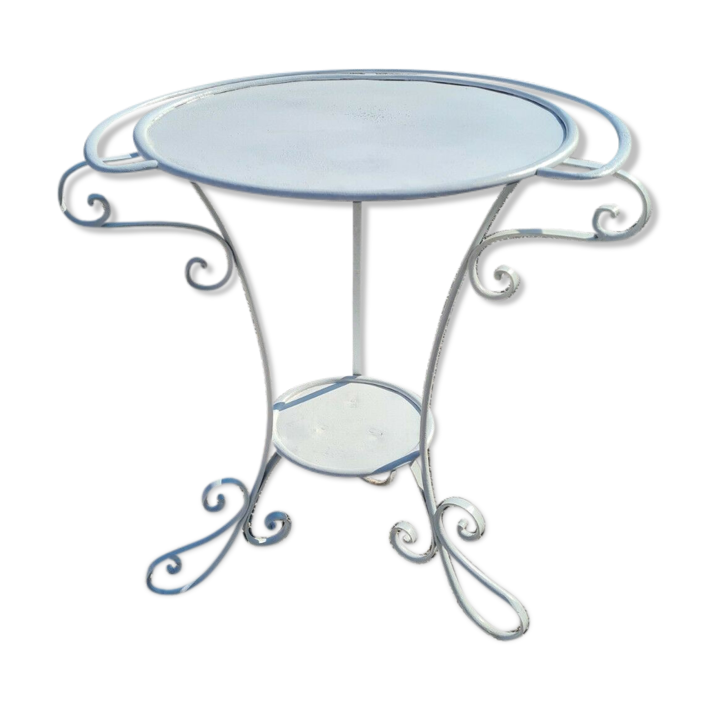 Wrought iron garden table