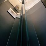 Halogen floor lamp glass and metal. 1980