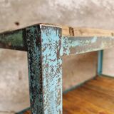 Industrial shelving unit sidetable kitchen rack pastel blue