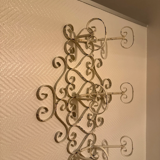 Vintage wrought iron coat rack