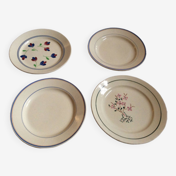 4 assiettes plates