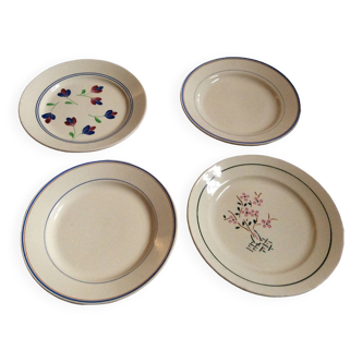 4 assiettes plates