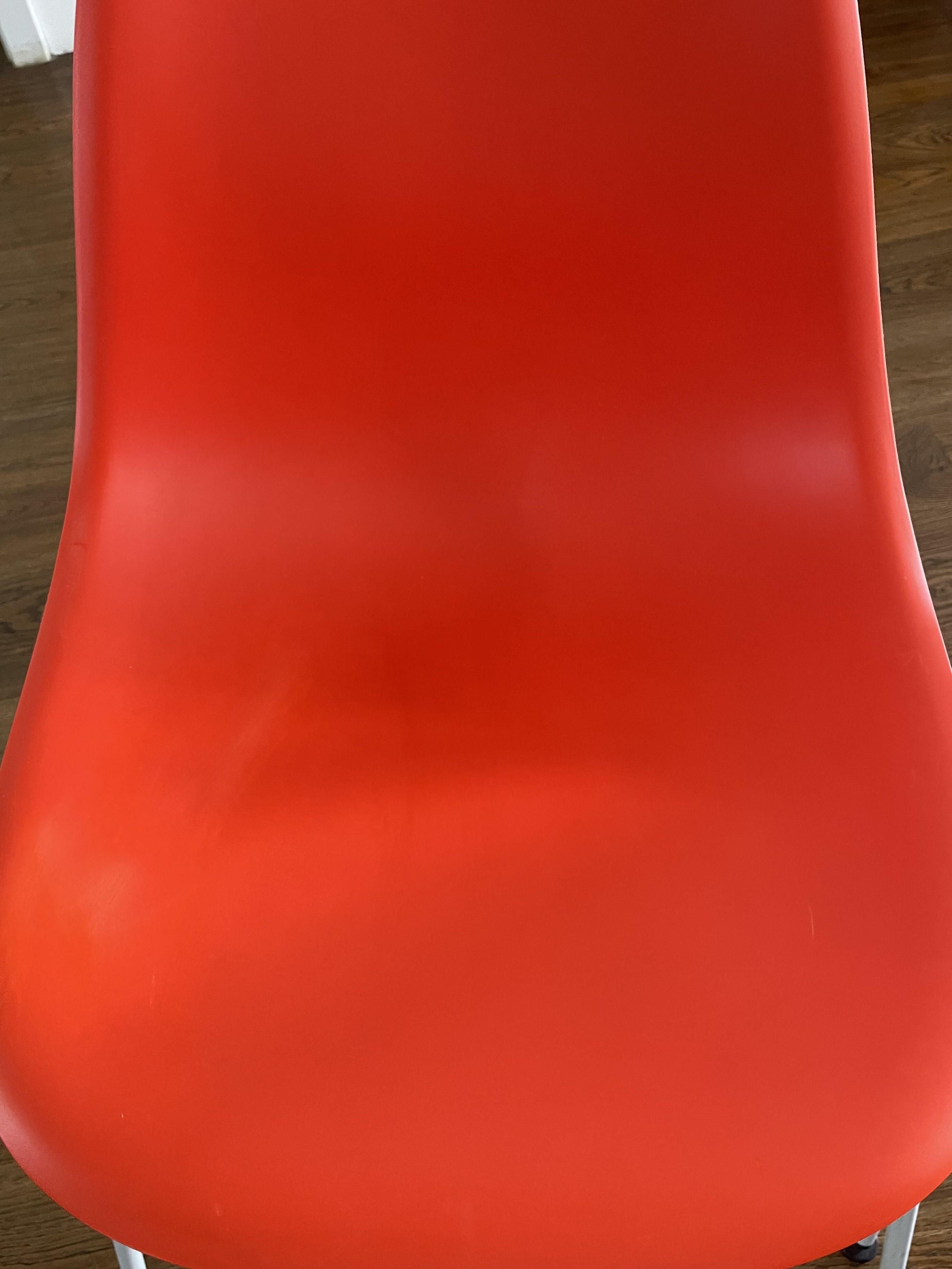 4 Charles Eames DSS chairs for Vitra, Poppy Red