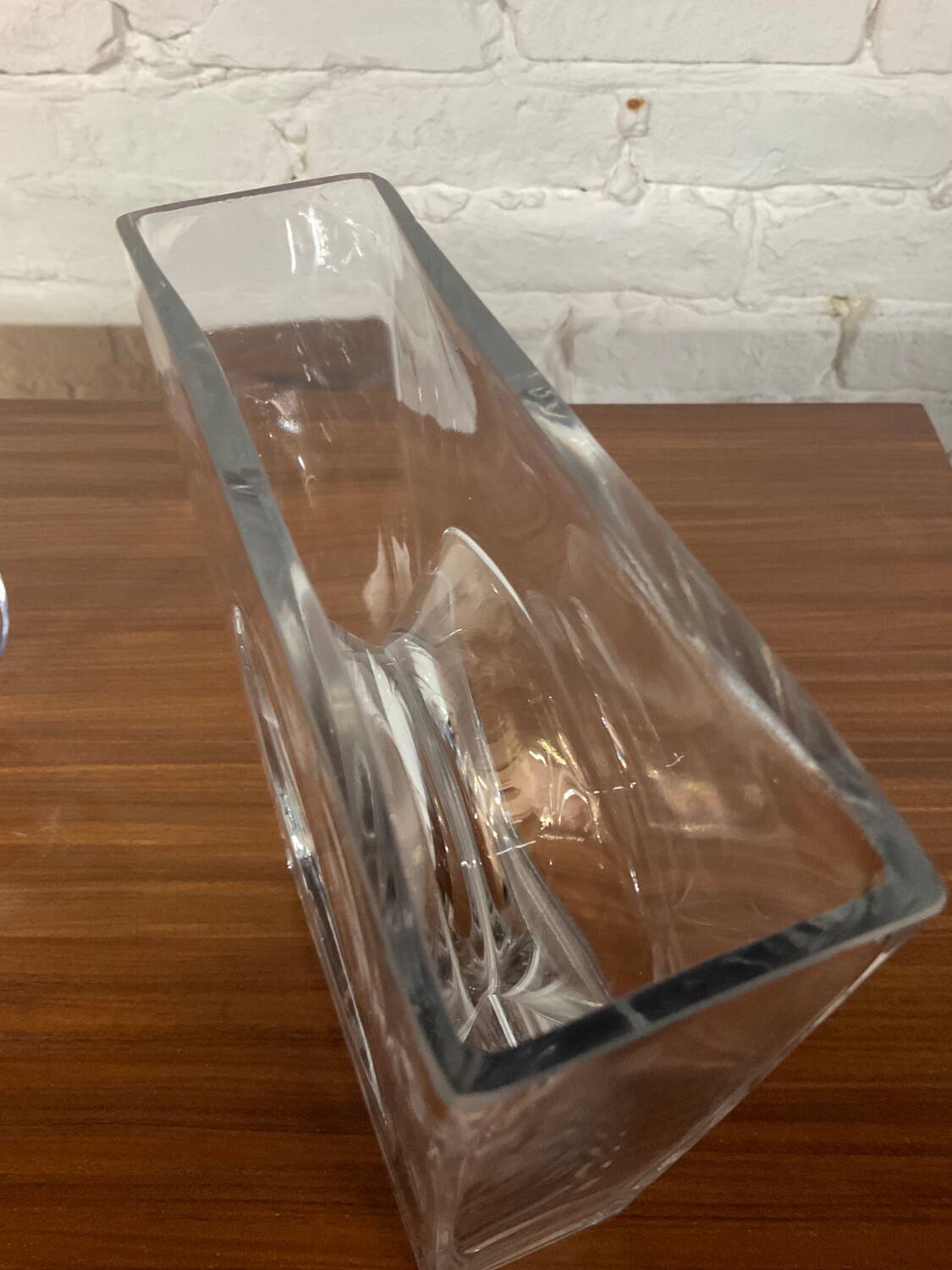 Trio of vintage molded glass vases from the 70s