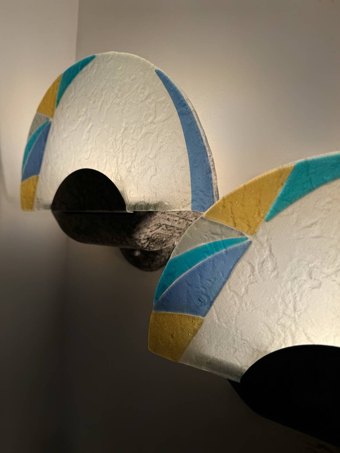 Murano glass wall lights from the 80s