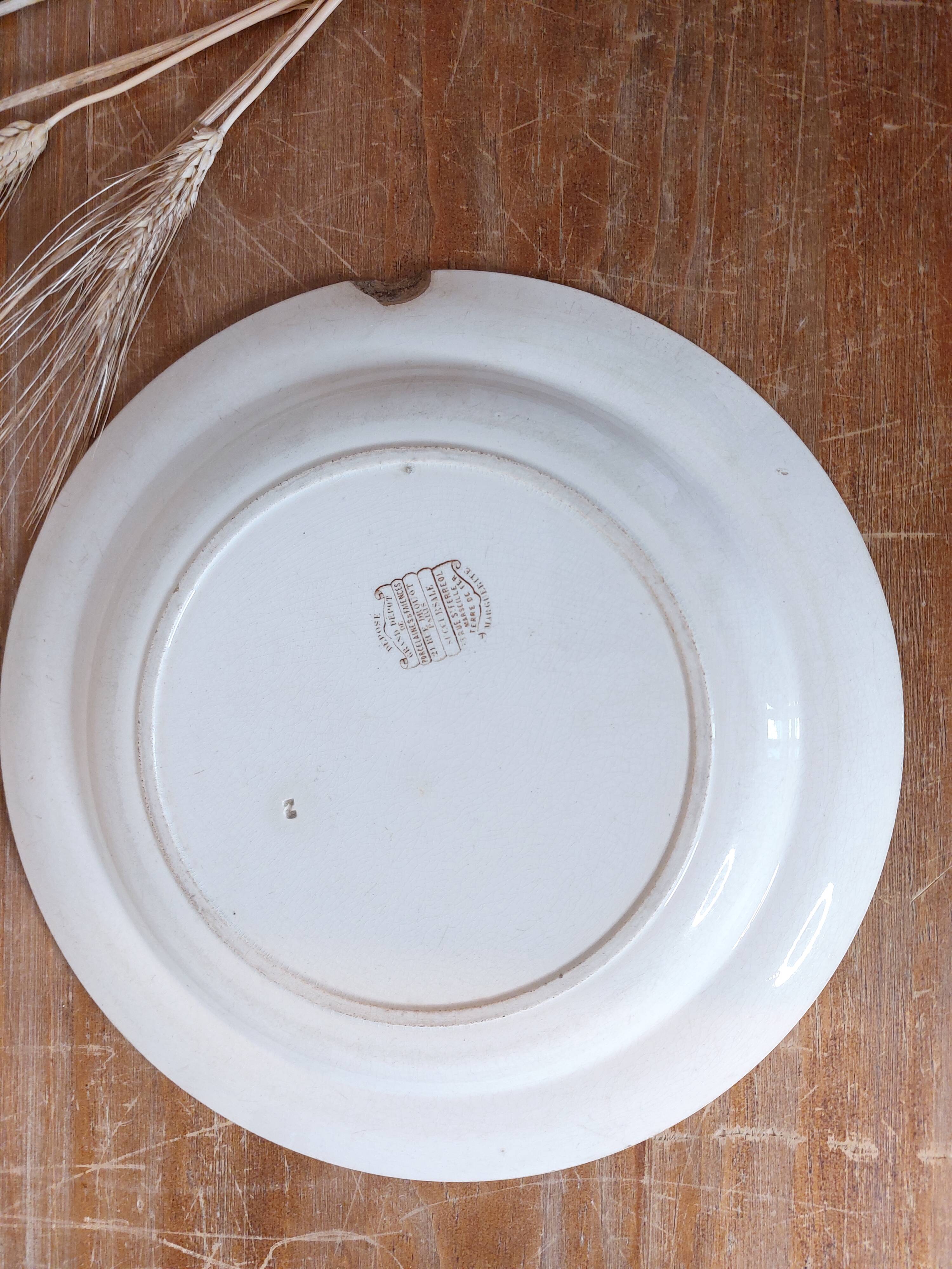 Large hollow iron earth dish daisy decor