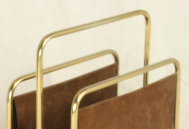 Vintage metal magazine holder