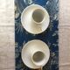 Duo of cups and under cups with white porcelain coffee S-P