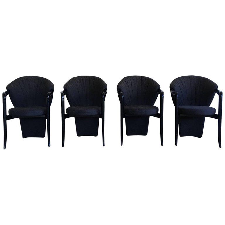 Set of 4 chairs Pietro Constantini 1980s