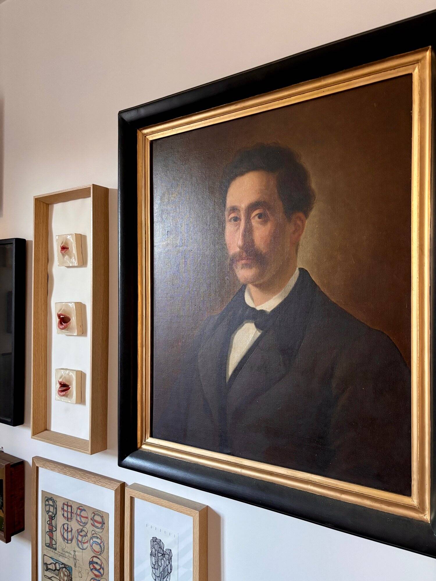 "Alphonse" - Portrait, oil painting on framed canvas - 1864, ☐ 76 x 65 cm