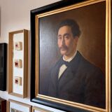 "Alphonse" - Portrait, peinture à l’huile sur toile encadrée - 1864, ☐ 76 x 65 cm