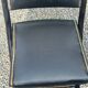 Set of 6 folding chairs, 70s design, 3 leather, 3 moleskin