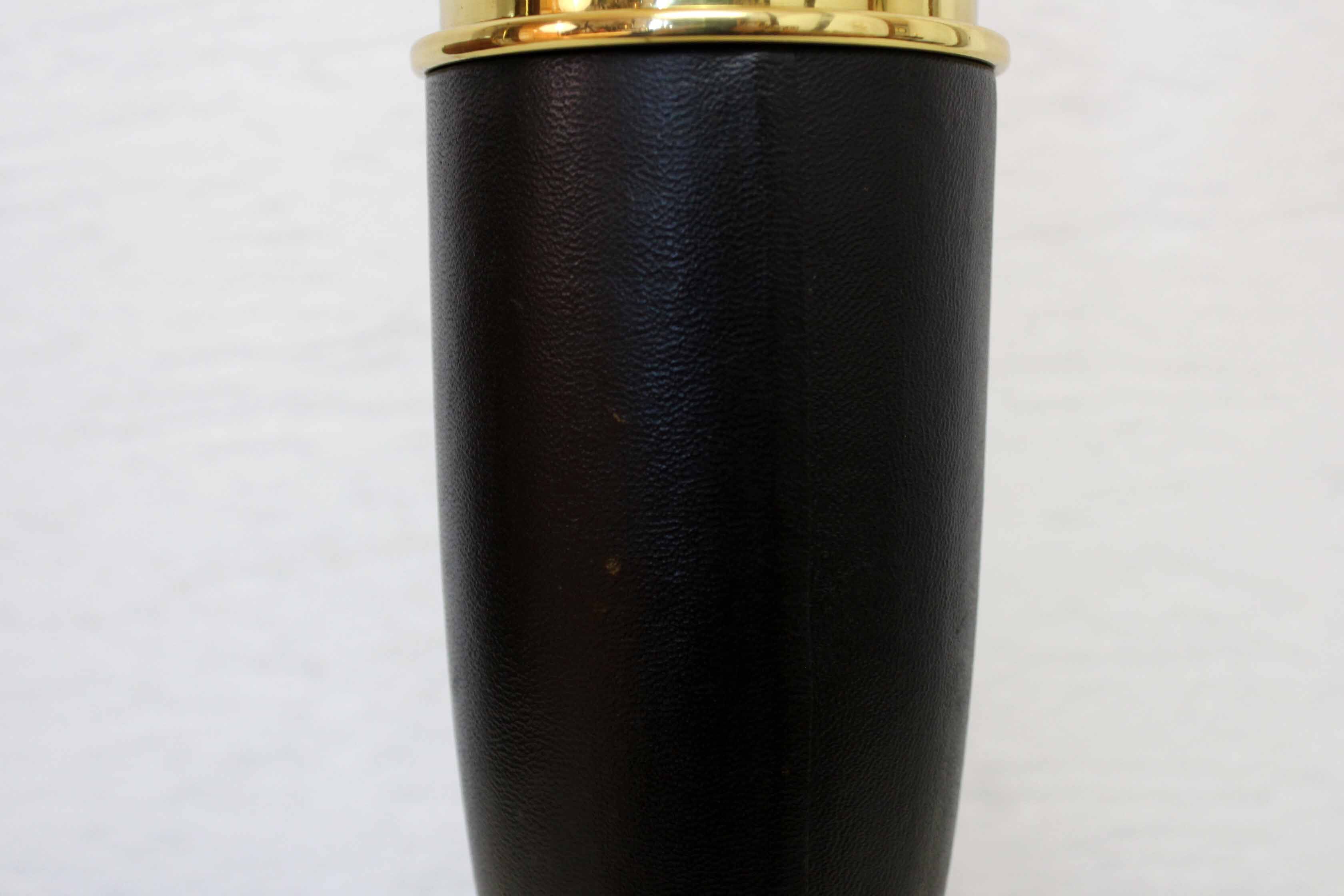 Table lamp Le Dauphin leather and brass