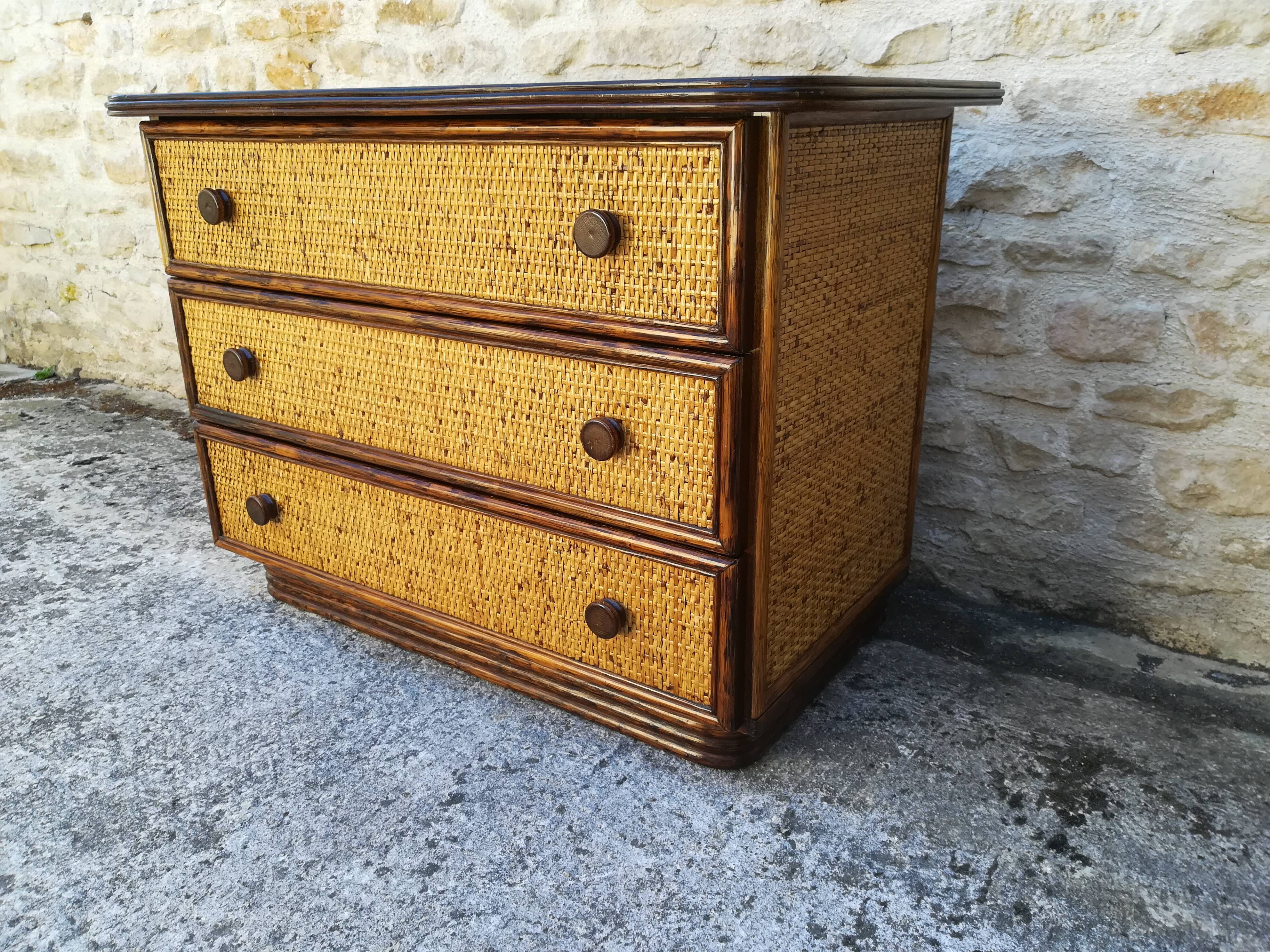 Rattan dresser Maugrion