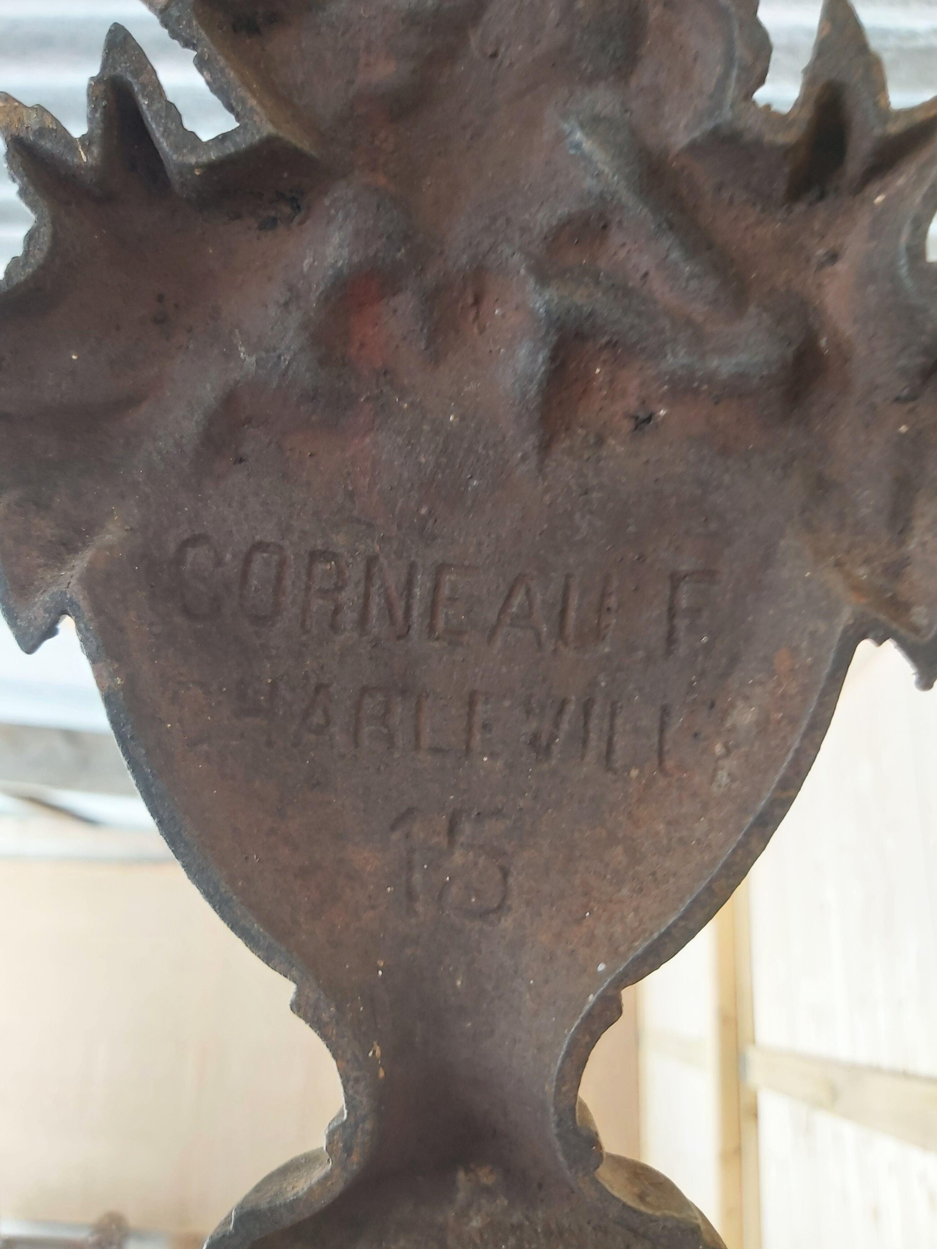 Cast iron coat rack Corneau F Charleville XIX th