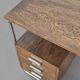 Bureau en noyer style Bauhaus Tchèque 1930s