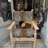 Vintage armchair in whitewashed oak