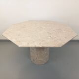 Vintage 70s 80s Octagonal Marble Dining Table