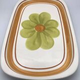 Vintage rectangular earthenware dish, Monaco model by SALINS