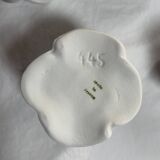 White porcelain rose shaped candle holders