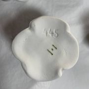 White porcelain rose shaped candle holders