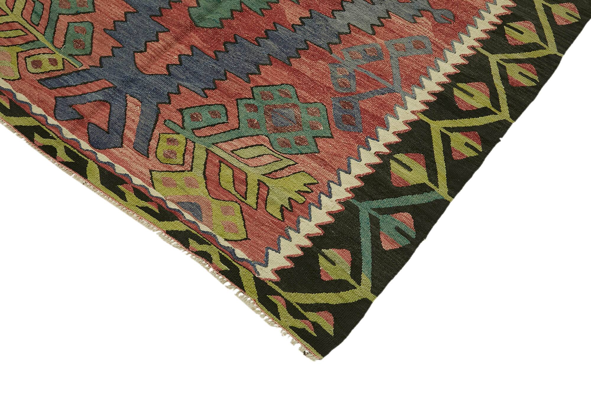 Turkish Handmade Vintage Anatolian Kilim 143 cm x 300 cm