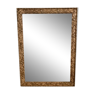 Miroir en bois et stuc