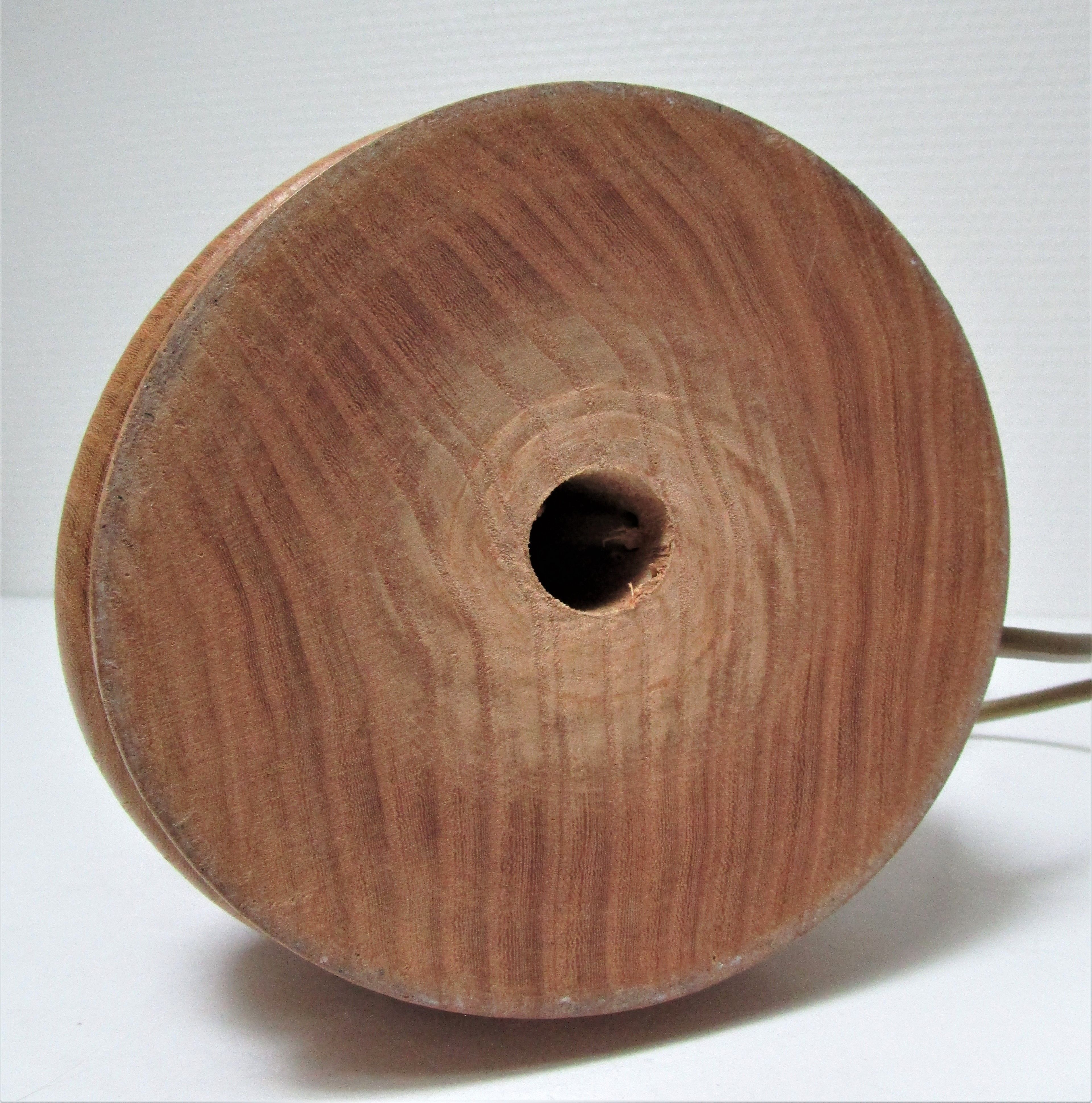 Lamp foot XL solid wood veined turned vintage