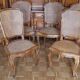 Lot de 6 chaises bois cannage