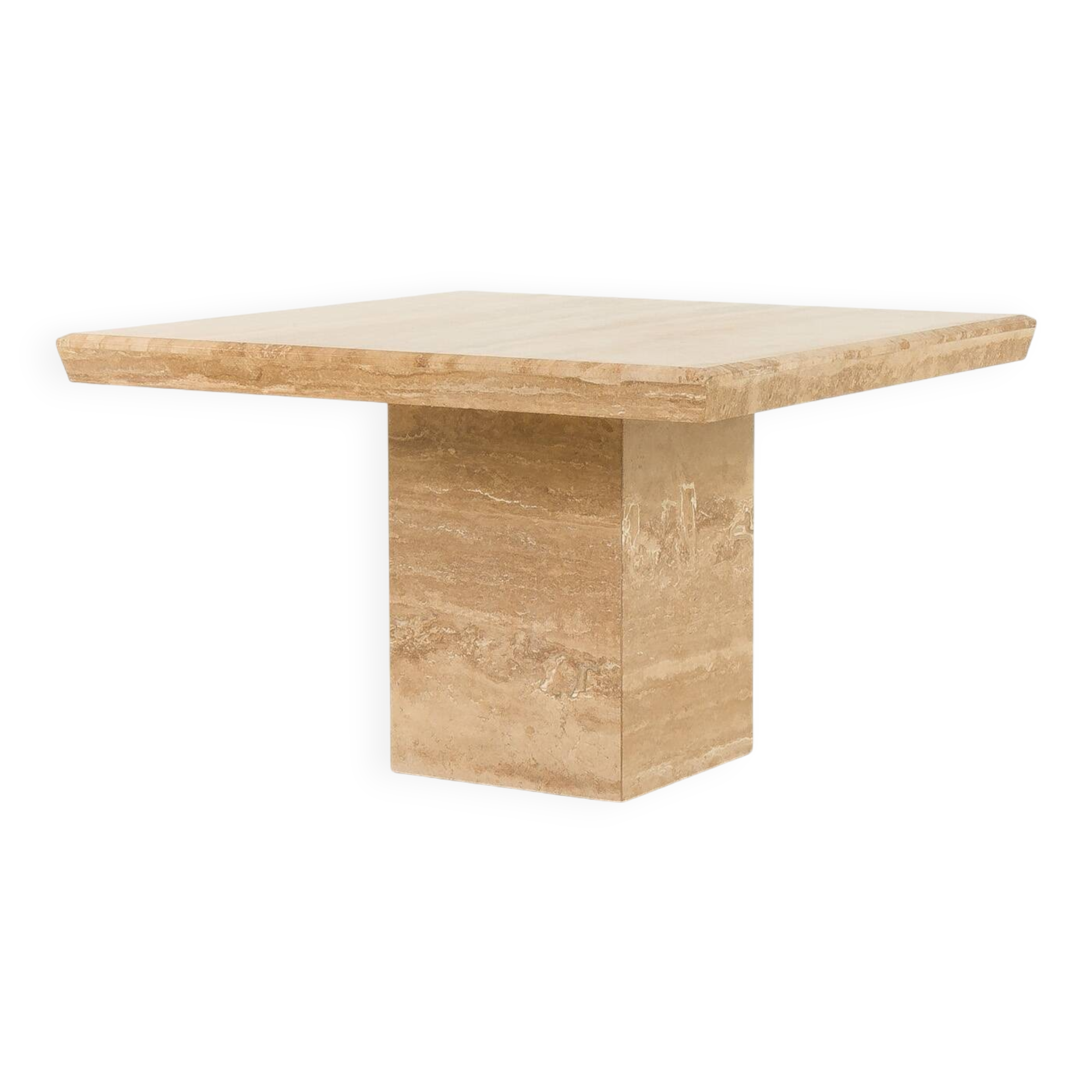 Italian mid century extra large travertine dining table, 1970s