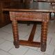 SAVOYARD CHALET TABLE, carved, with two drawers, late 18th century