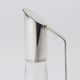 Riedel Mesa Elegant Silver & Crystal Carafe, Decanter, Pitcher, Italy, 1980s
