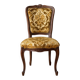 Antique Baroque-style armchair in wood and golden velvet