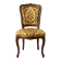 Antique Baroque-style armchair in wood and golden velvet