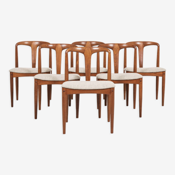 6 Juliane chairs in teak by Johannes Andersen for Uldum 1960s